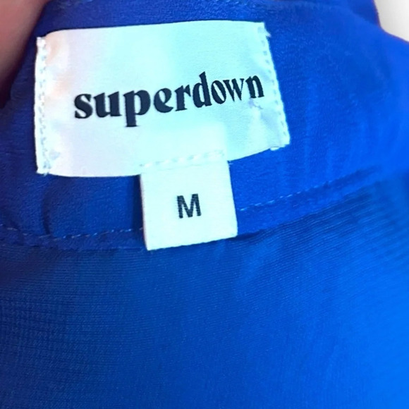 Superdown sharona pleated mini dress Cobalt Blue Size Medium NWOT Revolve - Picture 11 of 13